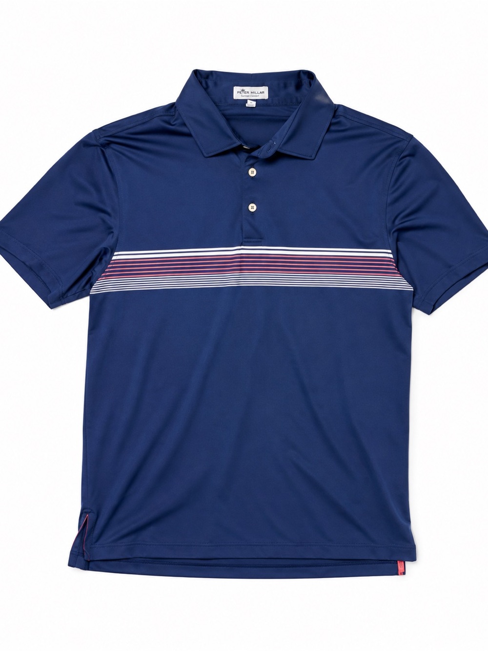 Peter Millar Men’s Navy Stripe Performance Polo